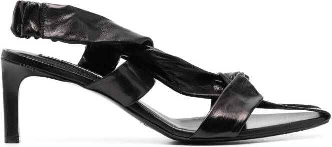 Jil Sander Sandalen met geknoopt bandje Zwart