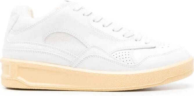 Jil Sander Sneakers met vlakken en logo-reliëf Wit