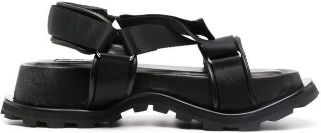 Jil Sander Sandalen met plateauzool Zwart