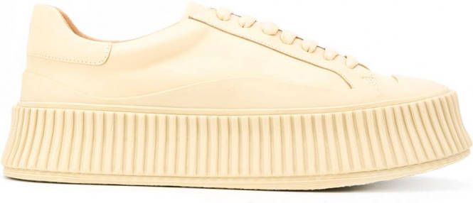 Jil Sander Sneakers met plateauzool Beige