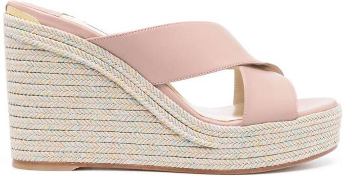 Jimmy Choo Dovina espadrilles met sleehak Roze