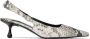 Jimmy Choo 50 mm Amel leren pumps met slangenprint Wit - Thumbnail 1