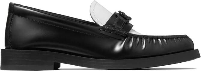 Jimmy Choo Addie leren loafers Zwart