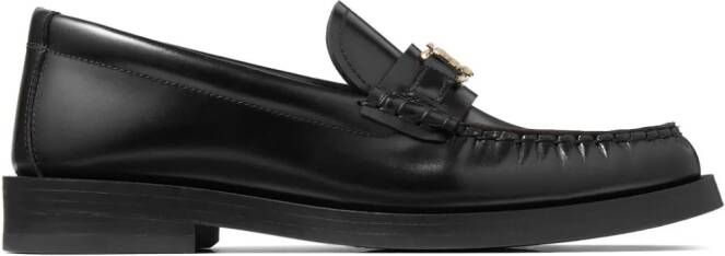 Jimmy Choo Addie leren loafers Zwart