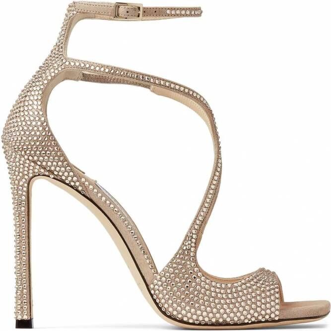 Jimmy Choo Azia sandalen verfraaid met kristal Beige