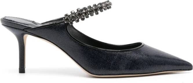 Jimmy Choo Bing 65 mm leren muiltjes Blauw