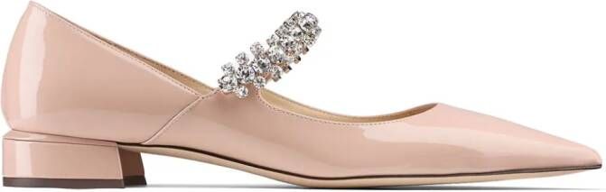 Jimmy Choo Bing ballerina's met kristallen gesp Roze