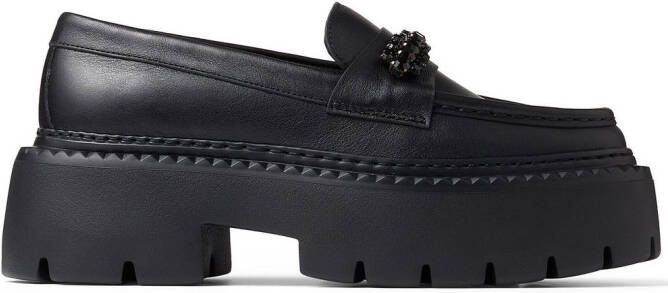 Jimmy Choo Bryer loafers verfraaid met kristallen Zwart