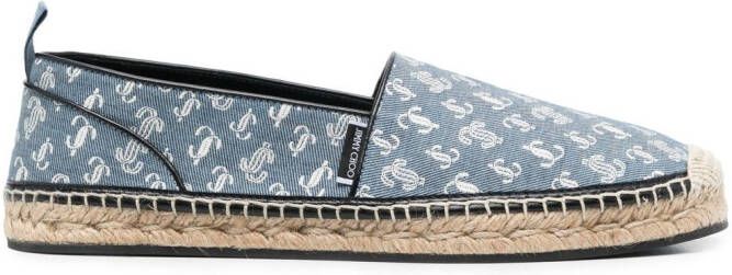 Jimmy Choo Espadrilles met monogram Blauw