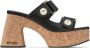 Jimmy Choo Fayence 95 mm leren sandalen met plateauzool Zwart - Thumbnail 1