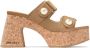 Jimmy Choo Fayence sandalen met sleehak Beige - Thumbnail 1