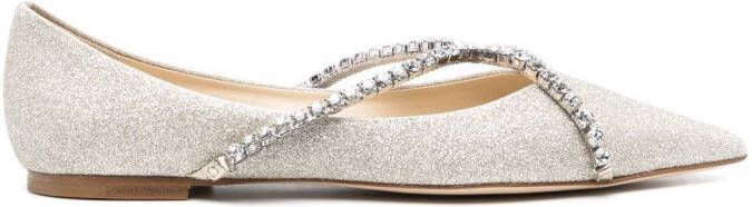 Jimmy Choo Genevi ballerina's Zilver