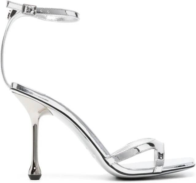 Jimmy Choo Ixia sandalen met metallic-effect Zilver