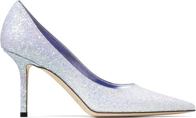 Jimmy Choo Love pumps met glitter Zilver