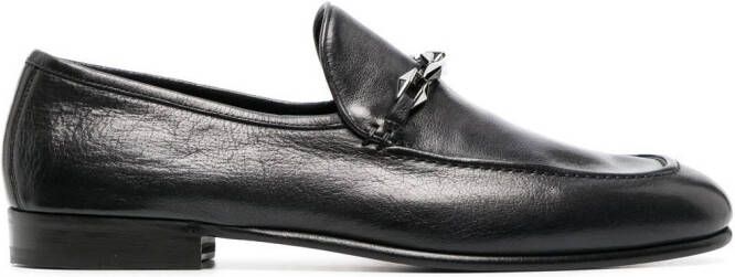 Jimmy Choo Marti Reverse leren loafers Zwart