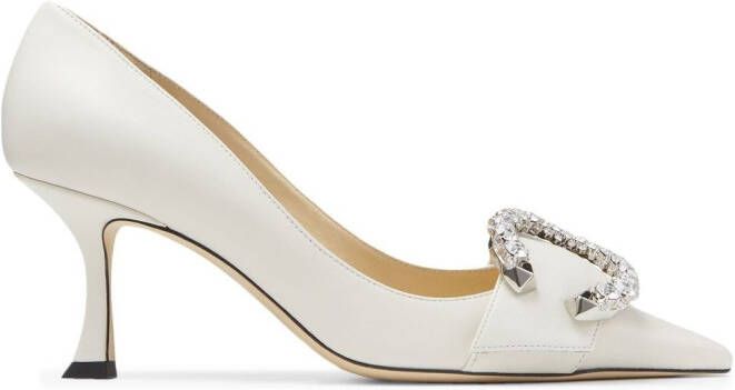 Jimmy Choo Melva pumps met kristallen gesp Wit