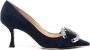 Jimmy Choo Melva Dorsay 70mm suède pumps Blauw - Thumbnail 1