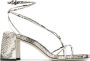 Jimmy Choo Onyxia 70 mm leren sandalen Beige - Thumbnail 1