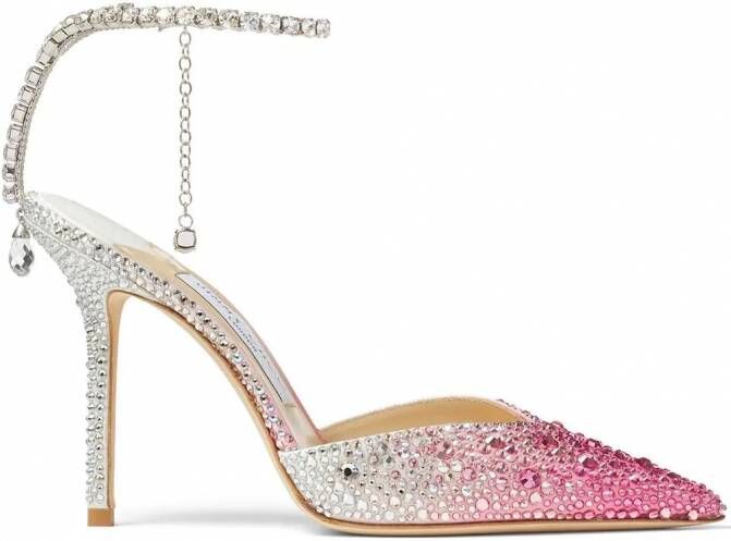 Jimmy Choo Saeda pumps verfraaid met kristallen Roze