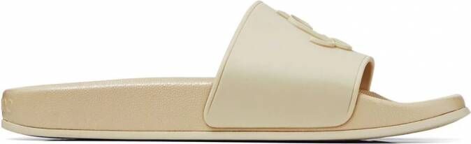 Jimmy Choo Slippers met logopatch Beige