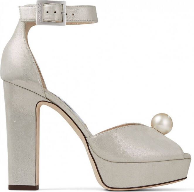 Jimmy Choo Socorie sandalen met blokhak Beige