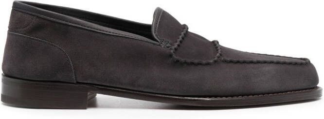 John Lobb Suède loafers Grijs