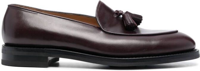 John Lobb Leren loafers Rood