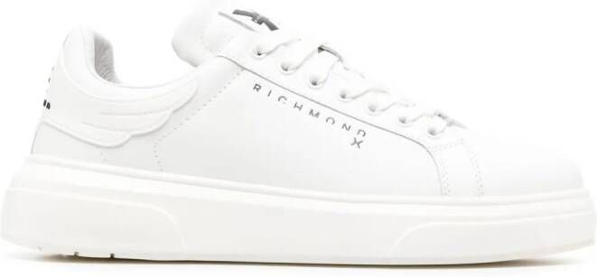 John Richmond Leren sneakers Wit