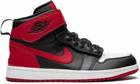 Jordan Air 1 Hi Flyease "Bred White Toe" sneakers Zwart