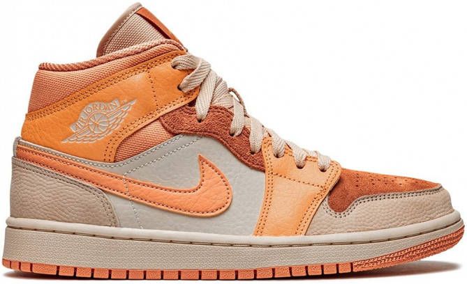 Jordan Air 1 mid top sneakers Oranje Schoenen