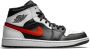 Jordan Air 1 mid top sneakers rubber leer Stof 10.5 Zwart - Thumbnail 1