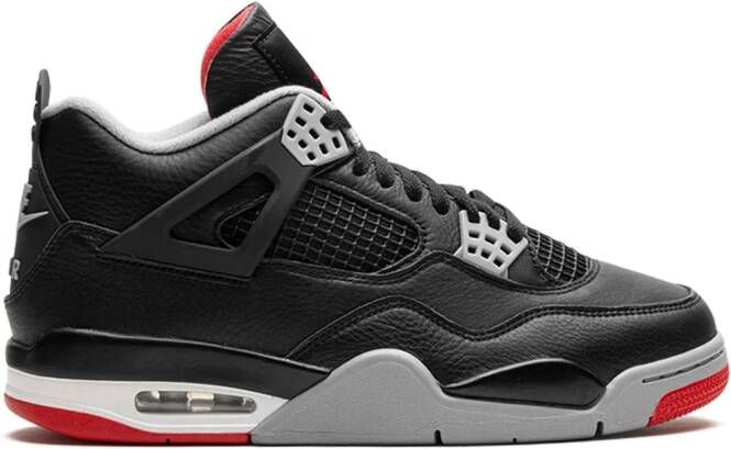 Jordan Air 4 "Bred Remagined Black Ce t Grey Varsity Red Summit White" sneakers Zwart