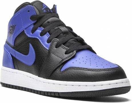 Jordan Kids Air Jordan 1 mid-top sneakers Zwart