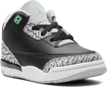 Jordan Kids Air Jordan 3 "Green Glow" sneakers Zwart