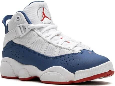 Jordan Kids "Air Jordan 6 Rings True Blue sneakers" Wit