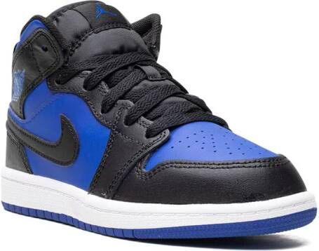 Jordan Kids Air Jordan Retro 1 Mid "Black Royal Blue" sneakers Blauw