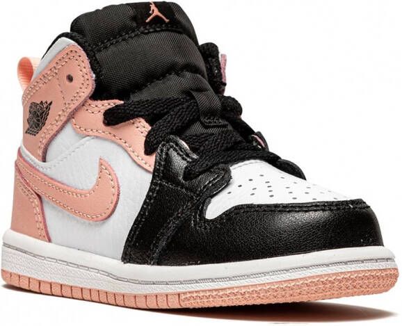 Jordan Kids "Jordan 1 Arctic Orange mid-top sneakers" Wit