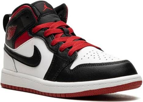 Jordan Kids "Jordan 1 Mid Gym Red sneakers" Wit