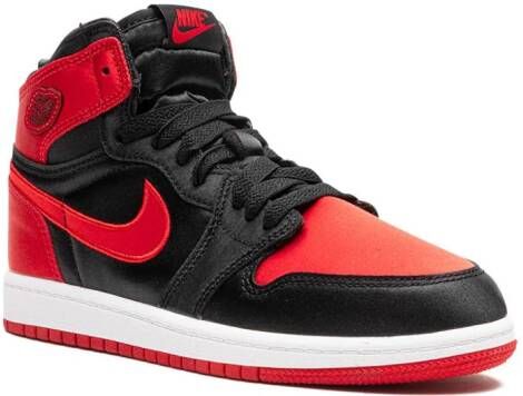 Jordan Kids "Jordan 1 Retro High OG Santin Bred sneakers" Zwart