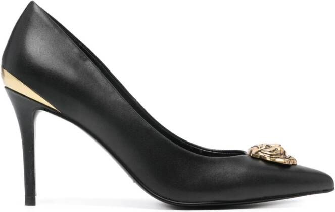 Just Cavalli 95 mm leren pumps met patroon Zwart