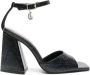 Just Cavalli Sandalen met slangenleer-effect Zwart - Thumbnail 1