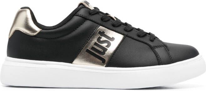 Just Cavalli Sneakers met metallic streep Zwart