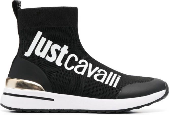 Just Cavalli Soksneakers met logoprint Zwart