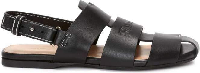 JW Anderson Fisherman leren sandalen Zwart