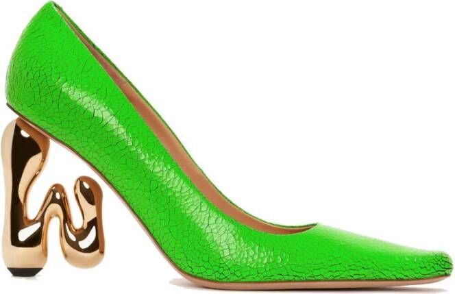 JW Anderson JW Bubble Heel leren pumps Groen