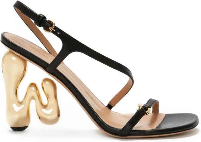 JW Anderson JW Bubble Heel leather sandals Zwart