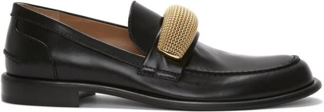 JW Anderson Leren loafers met gesp Zwart