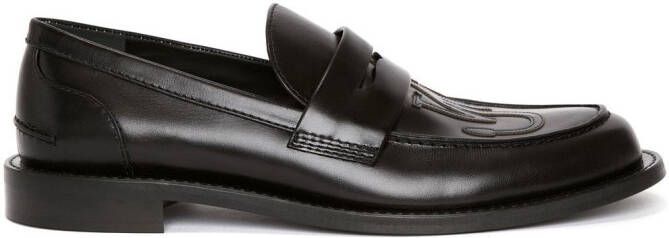 JW Anderson Leren loafers Zwart