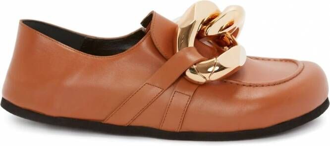 JW Anderson Loafers met ketting Bruin