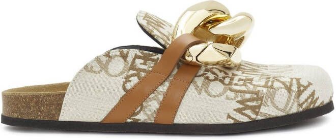 JW Anderson Loafers verfraaid met ketting Beige